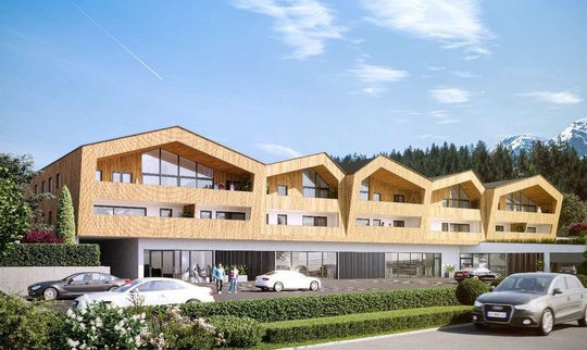 Wohnanlage Rossberg Wohnanlage Rossberg in Hochfilzen. Visualisierung.