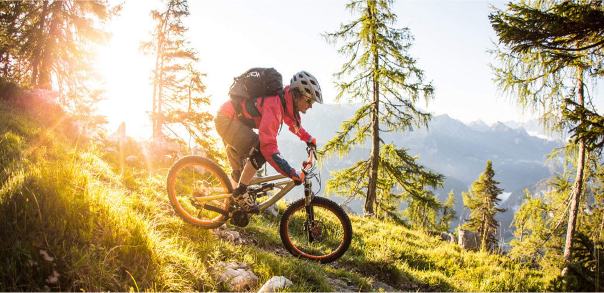 Mountainbikerin in Saalbach Hinterglemm